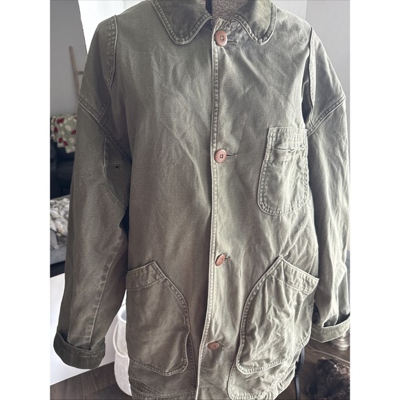 L.L. Bean Other - VTG LL Bean Men's Canvas Flannel Lined Barn Field Coat Jacket  Green L
